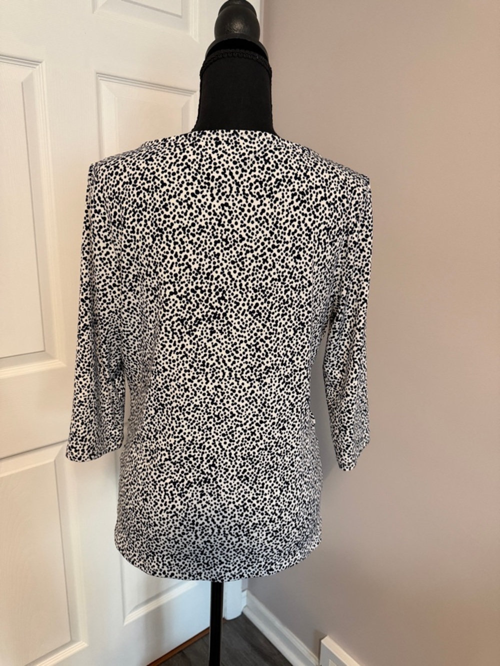 Ann Taylor Black and White Dalmatian Print Blouse - Picture 6 of 6